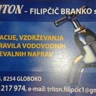 TRITON - INŠTALATERSTVO, VZDRŽEVANJE IN POPRAVILA BRANKO FILIPČIČ S.P. triton - inštalaterstvo, vzdrževanje in popravila branko filipčič s